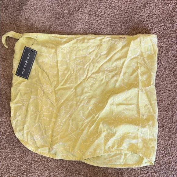 NWT Women's XS Volcom Sarong Swim Yellow Floral Print - Picture 6 of 8